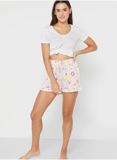 Buy High Waist Printed Shorts in UAE