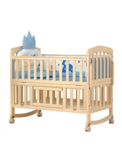 اشتري Wooden Baby Cot with Wardrobe 100×60cm في السعودية