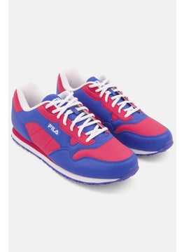 اشتري Men Cress Color Block Lace Up Sport Shoes, Red/Blue في السعودية