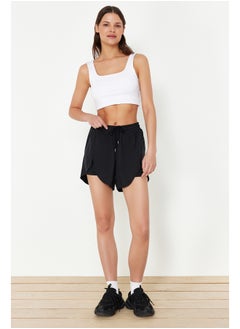 Buy Black 2-Layer Knitted Sports Shorts with Inside Shorts THMSS24SR00005 in Egypt