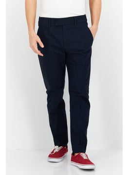 Buy Men Slim Fit Plain Chino Pants, Navy in UAE