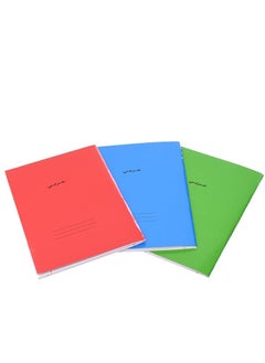 Buy Set Of 3 Pieces Of Lined A5 Arabic Notebooks, 60 Sheets, 58 Grams, 22.5*16 CM, Suitable For Any Setting, From Office To School - Multi Colour in Egypt