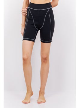 اشتري Women Brand Logo Swimming Shorts, Dark Grey في الامارات