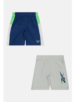 اشتري Kids Boys 2 Piece Sportswear Basic Shorts, Grey/ Navy Blue Combo في الامارات