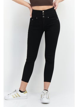 اشتري Women Slim Fit Pull-On Plain Denim Jeans, Blue في الامارات