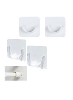 Buy Adhesive Shower Curtain Rod Holder 4 Pack Shower Rod Holder Wall Mount Holder For Shower Curtain Rod For Wall Stick in UAE