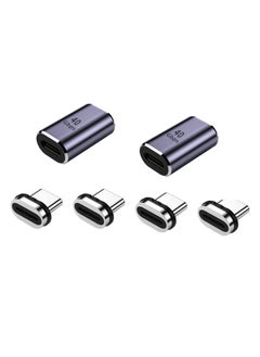 Buy Type-C Magnetic Adapter, 2 Straight Adapters, and Extra Plugs, Support Thunderbolt 4/ Usb4.0/ Pd 100w Fast Charging, Compatible with Macbook Huawei More USB C Devices in UAE