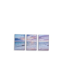 Buy Summer Breez E Set Of 3 Canvas Art 40x60cm-blue in UAE