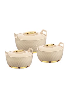 Buy Majestic Gold Stainless Steel Insulated Hotpot 3Pc Set (2500ML,3500ML,5000ML) in UAE