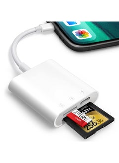 اشتري Sd Card Reader For Iphone Ipad Trail Game Camera Sd Card Reader Viewer Memory Card Reader Adapter With Sd And Microsd Card Slots Plug And Play في السعودية