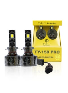 اشتري Toby's TY150 PRO 9006 2 Pieces 300W (Pair) Original Tested LED Headlight Bulb Assembly 30000 Lumens(Pair) 150W/Piece Power Xtreme Bright With Color Temperature 6500K في الامارات