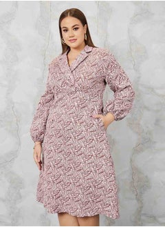 Buy Jacquard A-Line Blazer Midi Dress in Saudi Arabia