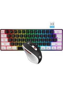 Buy 2.4G Wireless Gaming Keyboard and Mouse Combo Include Mini 60% Merchanical Feel RGB Backlit Keyboard Ergonomic Vertical Feel Small Wireless Mouse in UAE