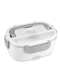 اشتري Stainless Steel Electric Lunch Box Water-free Office Office Office Staff Heat Preservation Heating Car Electric Lunch Box with Plug-in Electric Lunch Box Grey في الامارات