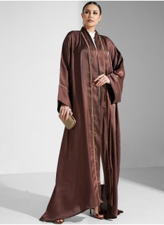 اشتري Embellished Front Open Abaya في الامارات