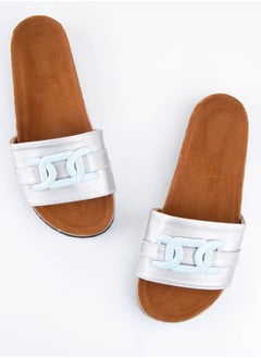 اشتري Slipper Fingerprint Medical Buckle From The Front-silver في مصر