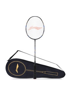 اشتري Carbon Fibre Super Series 900 Strung Badminton Racket with Full Cover (84 Grams, Black/Blue) في الامارات