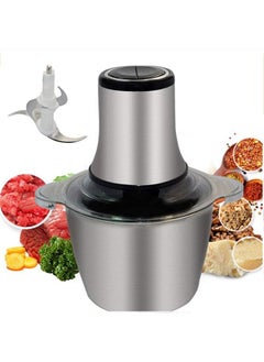 اشتري Mini Chopper 800W Electric Food Processor Meat Grinder 3L Stainless Steel 4 Bi-Level Blades for Baby Food Meat Onion Vegetables في الامارات