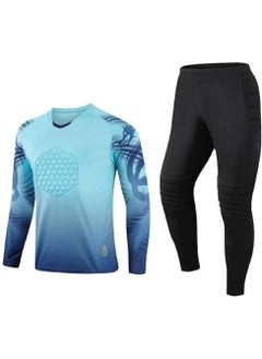 Buy New Boys Men's Soccer Goalkeeper Jerseys Protector Set Children Football Goalkeeper Outdoor Goal Keeper UniformsSuit in UAE