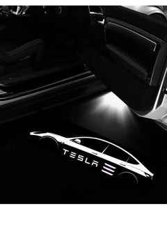 Buy Tesla Model 3 Door Logo Light Puddle Light New Design Welcome Projector Logo Light For Tesla Model 3 in UAE