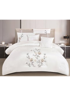 Buy Double-sided microfiber comforter set, 8-piece comforter, king size, 240 x 260 cm. in Saudi Arabia