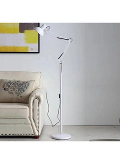 Buy LED Minimalist Design Eye Protection Lamp,Foldable Metal Arm Floor Lamp,Suitable for E27 Bulbs,Gift for Friends,Used to Illuminate the Living Room/Bedroom/Study(White) in Saudi Arabia