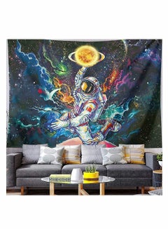 اشتري Trippy Astronaut Tapestry, Galaxy Space Poster, Fantasy Universe Planets Starry Sky Tapestry, Bohemian Tapestry, Wall Hanging Art Decor for Living Room Bedroom(150x130CM) في السعودية