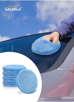 اشتري 5 pcs Microfibre Hand Polishing Sponge Car Care Pad Wax Applicator Detailing Pads Blue في الامارات