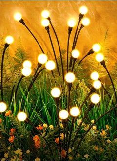 Buy Solar Garden Lights Outdoor Solar Lights 2 Pack Waterproof Solar Powered Firefly Lights Landscape Solar Lights Outdoor Decorative Lights for Yard Garden Flowerbed Party(Warm/12 LED) in Saudi Arabia