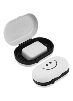 Buy 2 Pack Smile Soap Holder with Lid, Plastic Travel Soap Container, Leakproof Travel Soap Container, Portable Bar Soap Holder for Camping Gym Travel in UAE