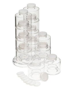 Buy 12 pieces of 360-degree rotating spice tower Acrylic Spice Rack with Base in Egypt