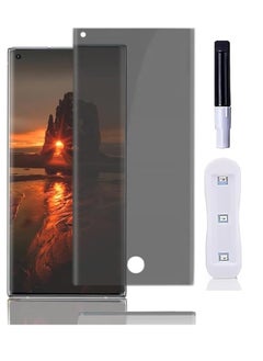 Buy Uv Privacy Screen Protector for Oppo Find X5 Pro 5G Glass Fingerprint Reader Support 3D Curved Anti Spy Tempered Glass Screen Protector in Egypt