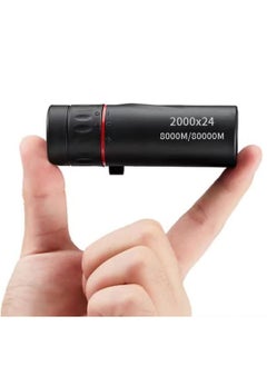 اشتري 2000X24 Monocular Telescope, Suitable for Adults and Children Portable Telescope, Night Vision Monocular Telescope, 8000M/80000M Gift (With Mobile Phone Adapter) في الامارات