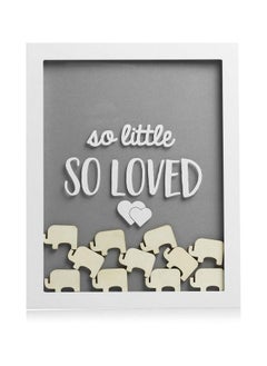 Buy Elephant Token Frame Little Wishes Signature Guestbook Alternative Pregnancy Keepsake For Soon To Be Moms Baby Shower Decor Gray And White in UAE