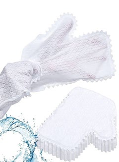 Buy 10pcs Microfiber Dusting Cloths Gloves - Dual Sided Disposable Dust Wipes Washable Reusable Wet and Dry Kitchen Mitt in UAE