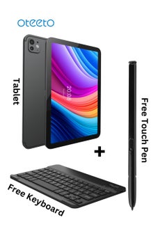 Buy Oteeto TAB 15 Tablet/10.1 Inch/4G SIM/Premium Design/iOS Style Operating System/5G Dual SIM/Octa Core Processor/Included Flip Cover and Keyboard/8GB RAM + 512 GB ROM/Android 13/6000 mAh/8MP Front + 13 MP Rear Camera in UAE