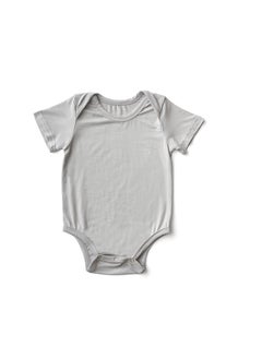 Buy Organic Bamboo Spandex Bodysuit- Grey	3 to 6 months in UAE