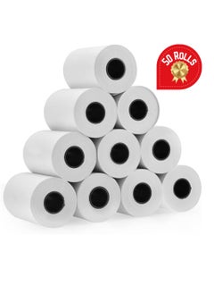 Buy FATI 57x40 mm Thermal Paper Till Rolls, Cash Register Receipt, for PDQ POS EPOS EFTPOS, Credit Card Machine (50 Pcs) in UAE