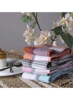 Buy 4-Piece Multi Purpose Fabric Highly Absorbent Quick Dry Kitchen For Every Day Cleaning Towel Set 45x70 cm in UAE