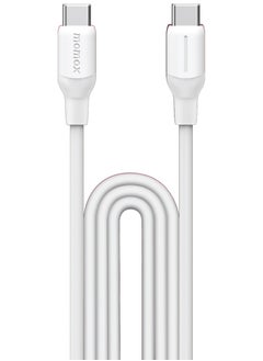 اشتري 1-Link Flow [60W] USB-C to USB-C Cable 1.2 meter [MFI Certified] Fast Charge PD 3.0 - White في الامارات