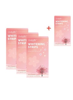 اشتري 84+28 Pcs Cherry Blossoms White Teeth Whitening Strip Dental Whitening Kit 100% Genuine Branded for Express Fast Result Treatments Professional Whitener Enamel & Stains Removal | Unisex 56 Pairs في الامارات