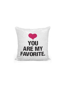 Buy You Are My Favorite Heart Throw Pillow Sequined Pillow in UAE