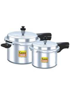 Buy Indian Aluminium Pressure Cooker Combo(5+3 Ltr) | Heat Proof Handle | Induction Base in UAE