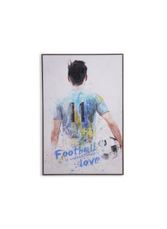 اشتري Football Player Framed Art 82.5x4.5x122.5cm - Blue في الامارات