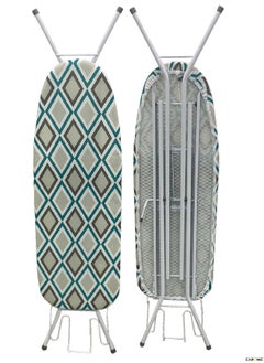 اشتري Ironing Board with Heat Resistant Cover Large Adjustable Height Folding Ironing Board Thick Felt Cushion في الامارات