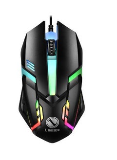 اشتري LIMEIDE Li magnesium upgraded GTX350 luminous keyboard mouse USB mechanical feel wired spherical keycap coverS1 Black Mouse S1 Black Mouse في السعودية