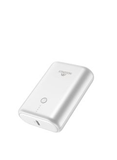 Buy Mini Power Bank MoogMax 10000 mAh Supports Fast Charging USB Port& PD White in Saudi Arabia