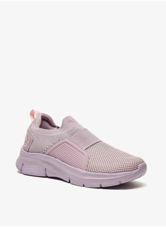 Buy Mesh Detail Slip-On Sports Shoes with Pull Tab in UAE