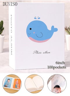 اشتري 100 Pockets Foil Stamping Photo Album for 6 Inches Photos Portable Photo Album for Family Wedding Boys Girls في الامارات