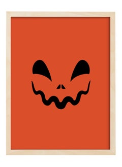 Buy Halloween Pumpkin Framed Poster 30x40cm - Spooky Wall Art Decor for Home, Office, or Party , Trick or Treat Pumpkin Artwork, Halloween Decoration Gift Idea in UAE